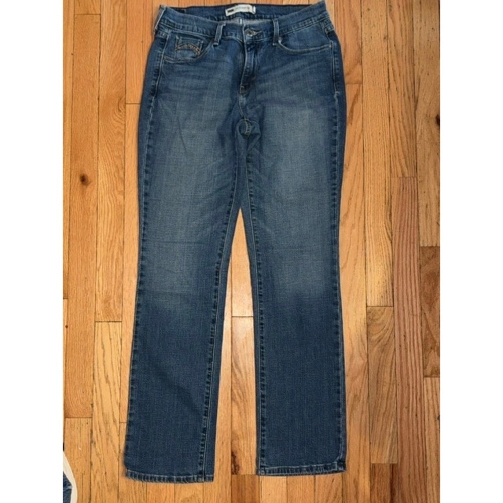 Levis 505 Straight Leg Jeans Womens 6M Medium Wash Blue Denim W28 L32 T56-11